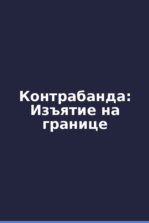 Контрабанда: Изъятие на границе