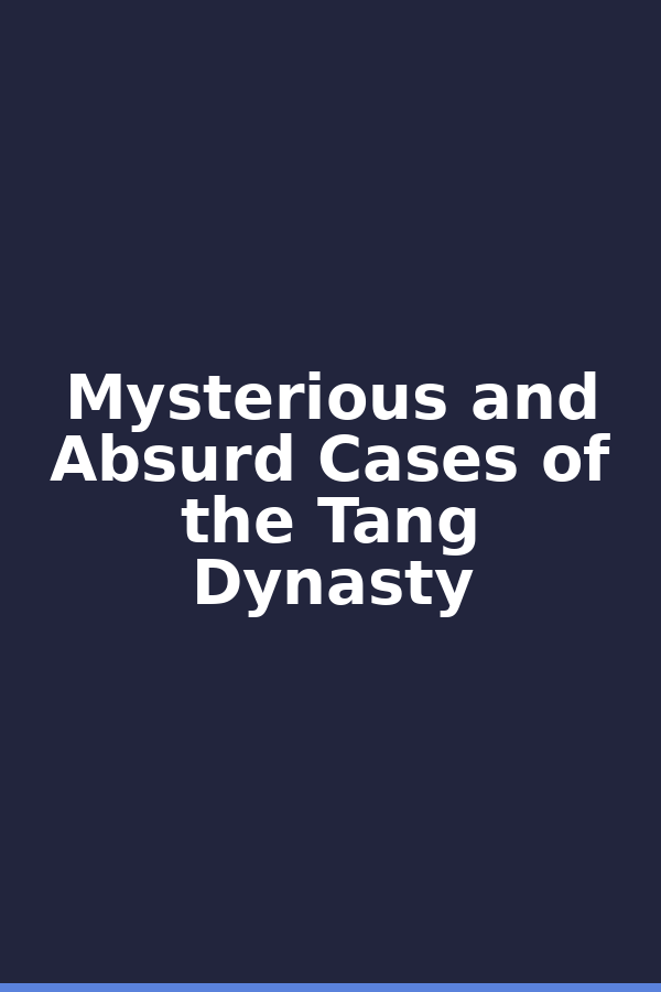 Mysterious and Absurd Cases of the Tang Dynasty