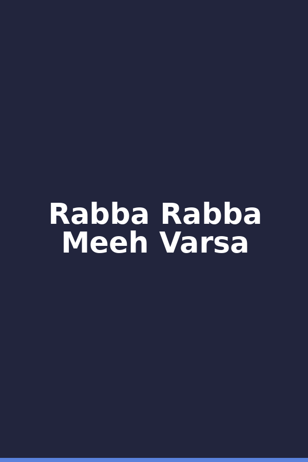 Rabba Rabba Meeh Varsa